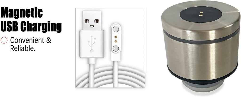 Noir Hydra Self Cleaning 24oz Stainless Steel Water Bottle with USB Charging Cable