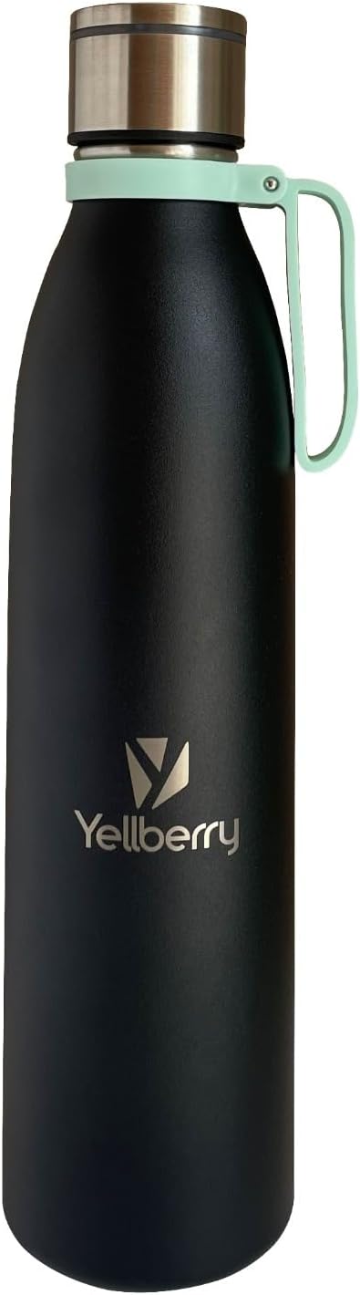 Noir Hydra Self Cleaning 24oz Stainless Steel Water Bottle with USB Charging Cable