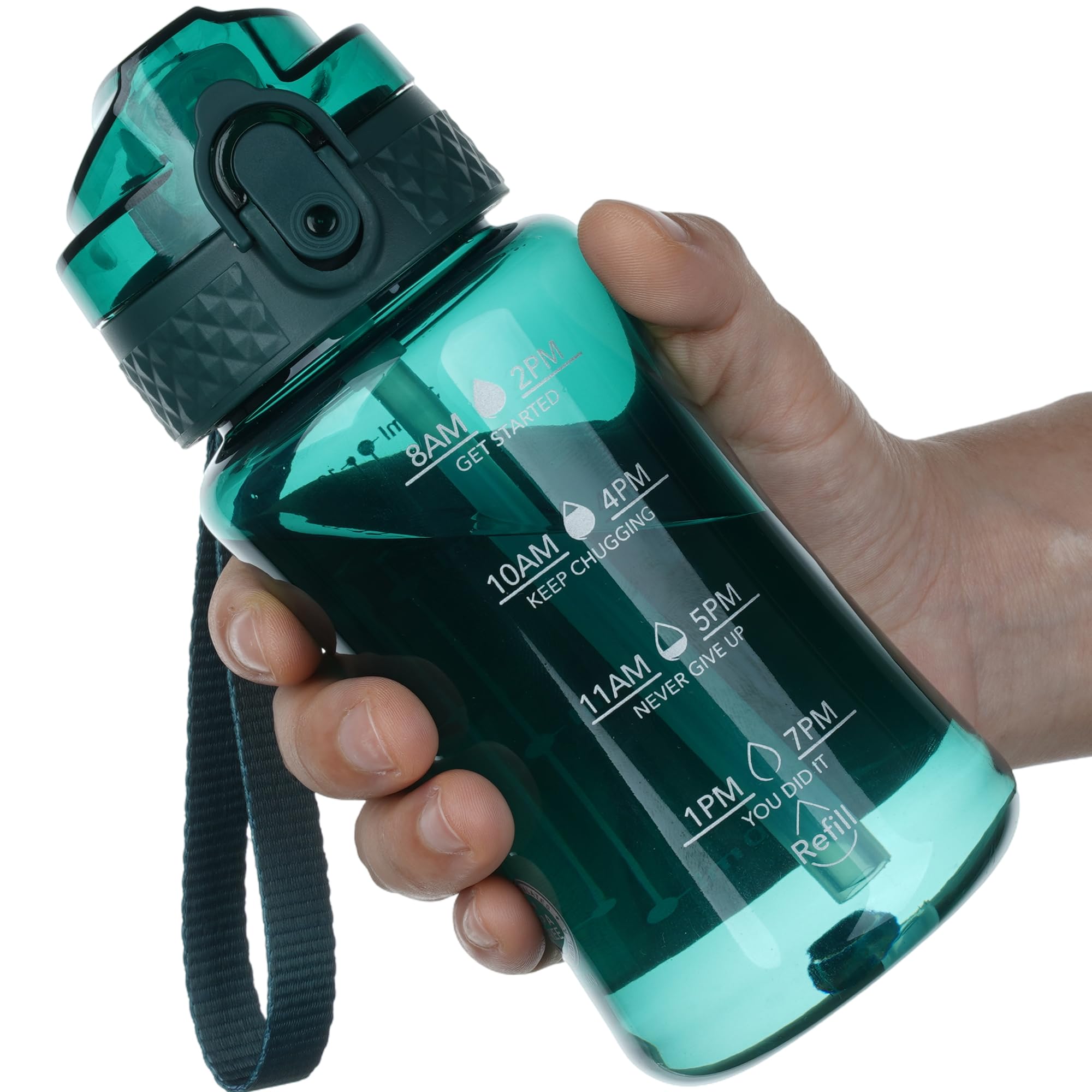 OLDLEY 17oz Kids Water Bottle for School - Motivational With Silicone Straw, Leak-Proof Tritan BPA-Free, Reusable for Girls Boys, Clear