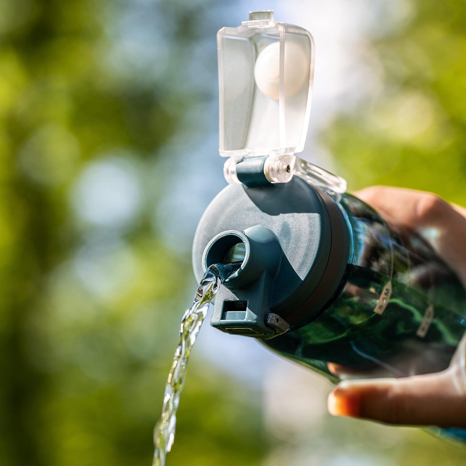 Time Marker Water Bottle Gym, 30oz Large Durable Transparent Bottle for Workout Sport Travel Water Tracker Blue (Pack of 1)