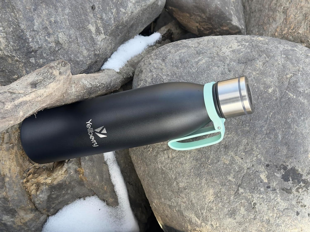 Noir Hydra Self Cleaning 24oz Stainless Steel Water Bottle with USB Charging Cable