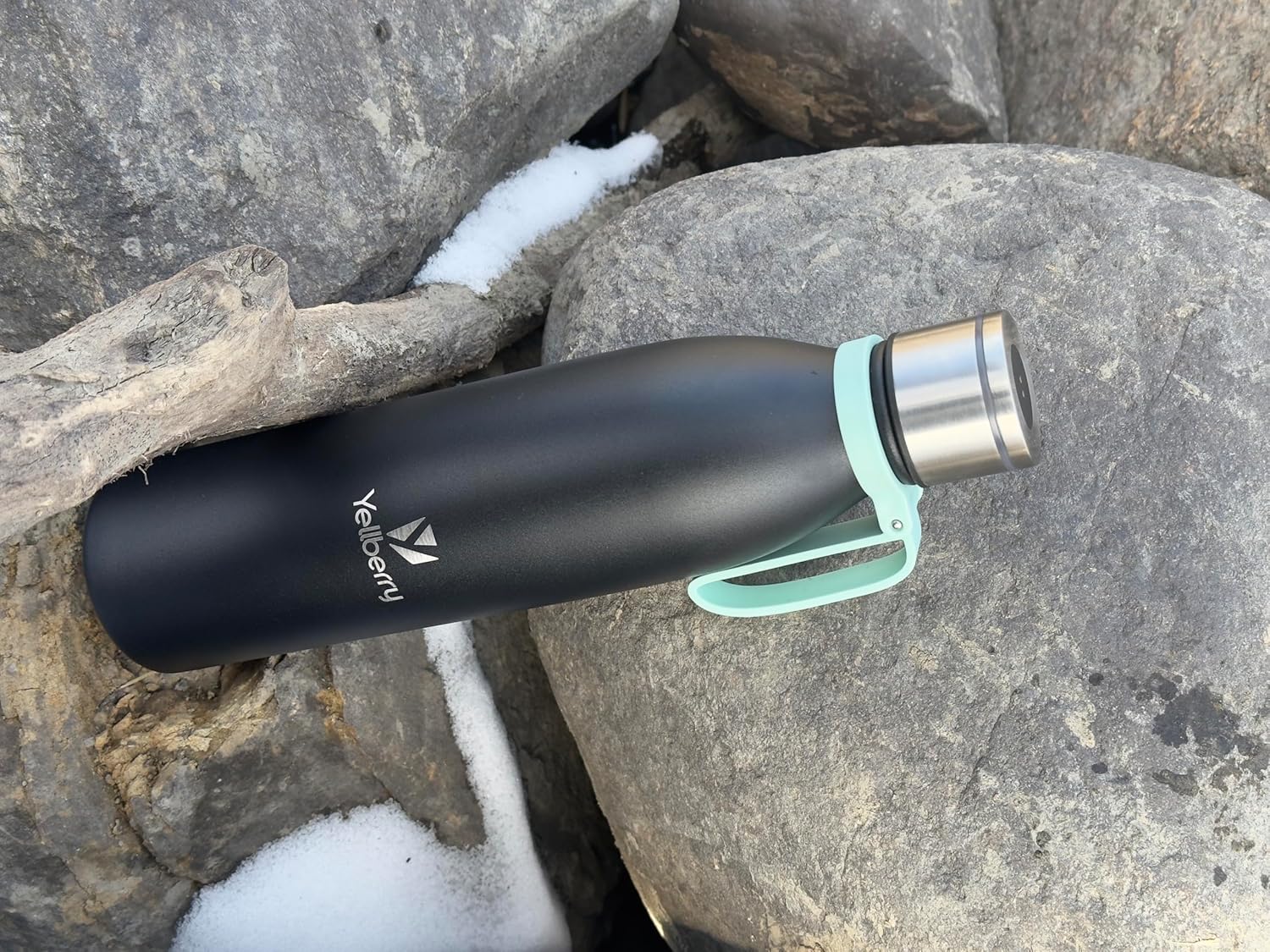 Noir Hydra Self Cleaning 24oz Stainless Steel Water Bottle with USB Charging Cable